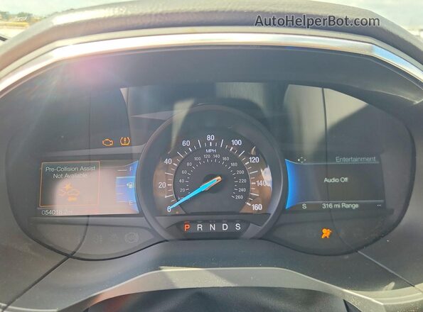 2FMPK4K96MBA08177 2021 FORD EDGE White Instrument cluster view