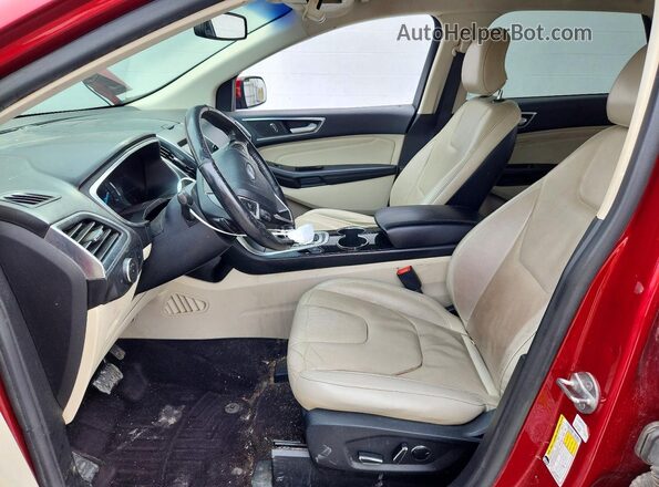 2FMPK4K97GBB18580 2016 FORD EDGE Red Front interior view