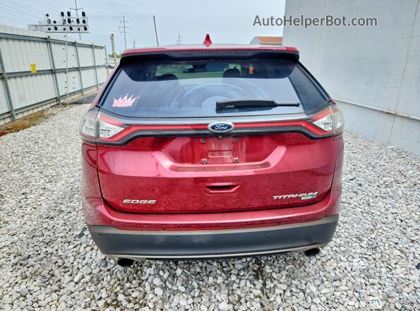 2FMPK4K97GBB18580 2016 FORD EDGE Red Rear view