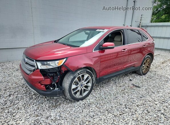 2FMPK4K97GBB18580 2016 FORD EDGE Red 360 interior view