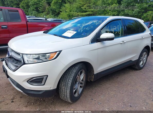 2FMPK4K97GBC37410 2016 FORD EDGE White Vista tres cuartos delantera izquierda