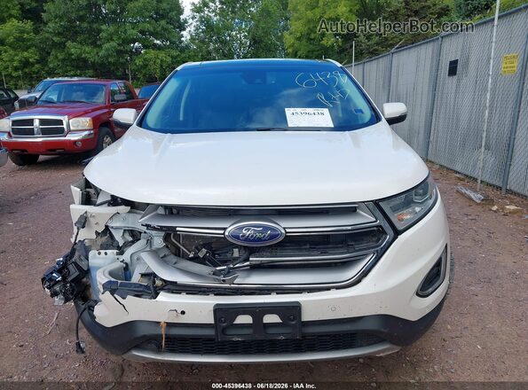 2FMPK4K97GBC37410 2016 FORD EDGE White Vista del cuadro de instrumentos