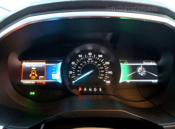 2FMPK4K97HBB19312 2017 FORD EDGE White Instrument cluster view
