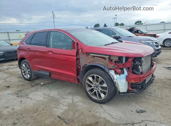 2FMPK4K97HBB87772 2017 FORD EDGE Red Delantero derecho