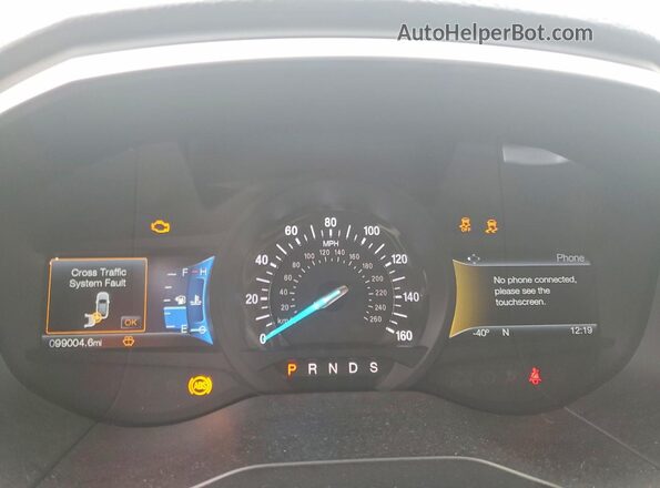 2FMPK4K97HBB87772 2017 FORD EDGE Red Vista del cuadro de instrumentos