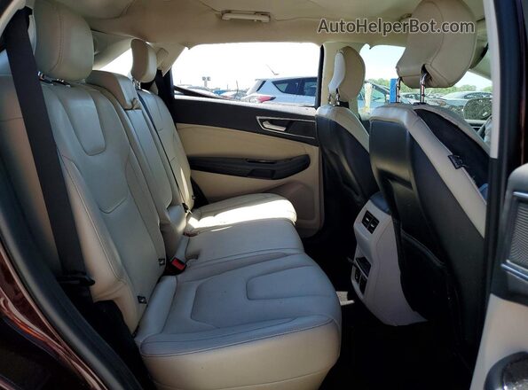 2FMPK4K97KBB35338 2019 FORD EDGE Burgundy Vista interior trasera