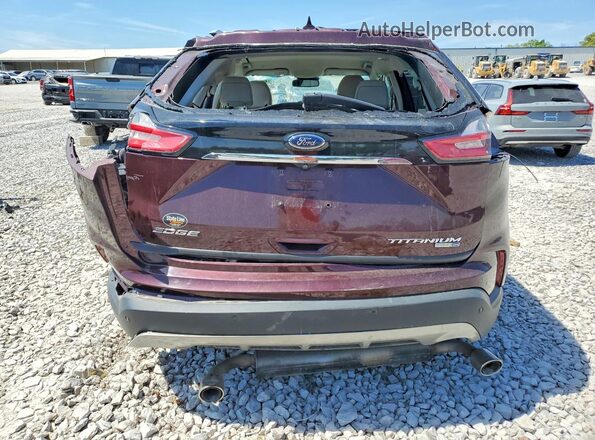 2FMPK4K97KBB35338 2019 FORD EDGE Burgundy Vista trasera