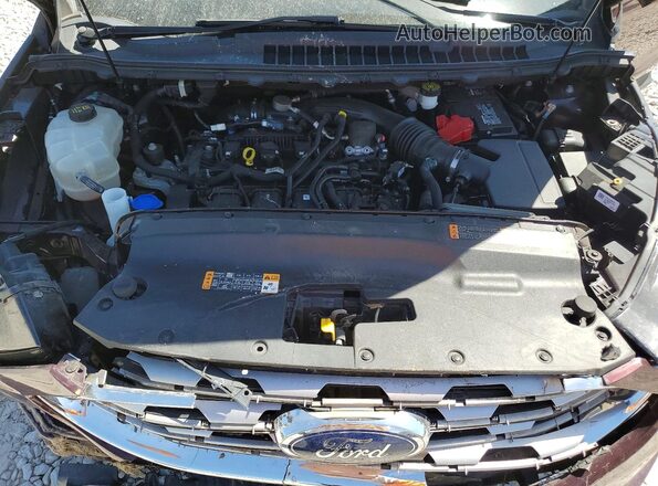2FMPK4K97KBB35338 2019 FORD EDGE Burgundy Vista del compartimento del motor