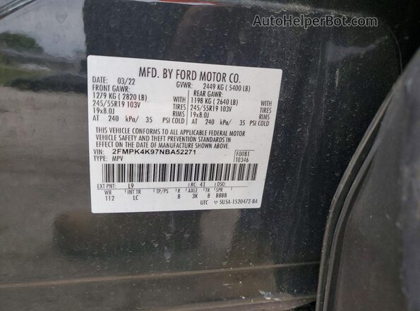 2FMPK4K97NBA52271 2022 FORD EDGE Зеленый Вид подкапотного пространства