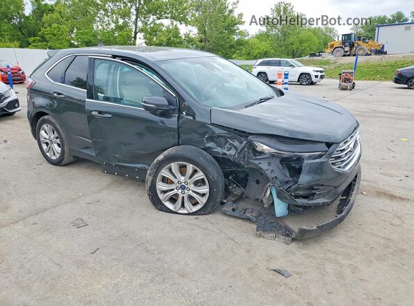 2FMPK4K97NBA52271 2022 FORD EDGE Зеленый Передняя правая четверть