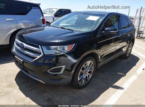 2FMPK4K98GBB16093 2016 FORD EDGE Black წინა მარცხენა ხედი სამი მეოთხედიდან