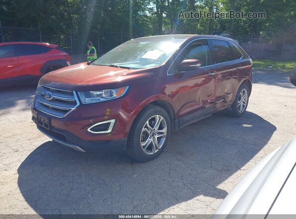 2FMPK4K98GBB91019 2016 FORD EDGE Brown Передня ліва чверть