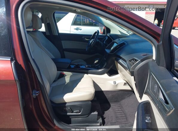2FMPK4K98GBB91019 2016 FORD EDGE Brown Вид салону спереду