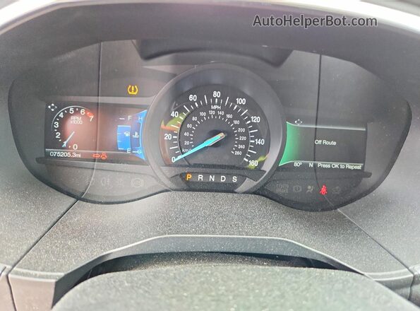 2FMPK4K98HBC03459 2017 FORD EDGE Silver Вид щитка приладів