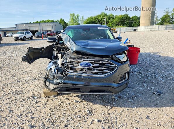 2FMPK4K98KBB12893 2019 FORD EDGE Blue Widok z przodu