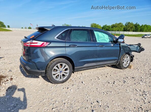 2FMPK4K98KBB12893 2019 FORD EDGE Blue Tył prawy