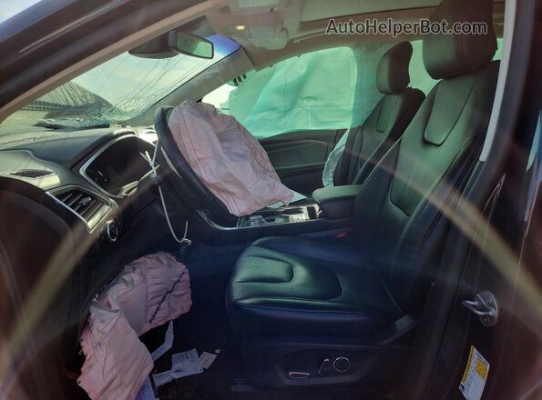 2FMPK4K98KBB12893 2019 FORD EDGE Blue Widok wnętrza z przodu