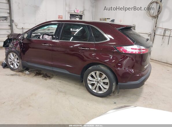 2FMPK4K98MBA39138 2021 FORD EDGE Burgundy Rear left