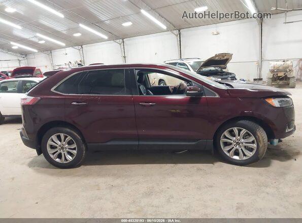 2FMPK4K98MBA39138 2021 FORD EDGE Burgundy Rear interior view