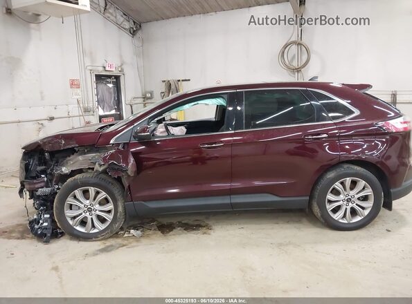 2FMPK4K98MBA39138 2021 FORD EDGE Burgundy 360 interior view