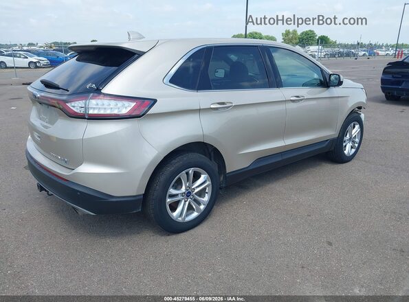 2FMPK4K99JBC01077 2018 FORD EDGE Champagne Trasero derecho