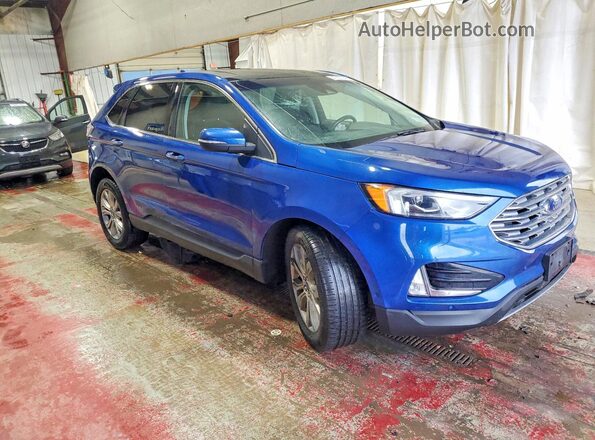 2FMPK4K99LBA00864 2020 FORD EDGE Blue Delantero derecho