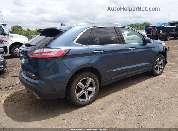2FMPK4K9XKBC26040 2019 FORD EDGE Blue Rear right