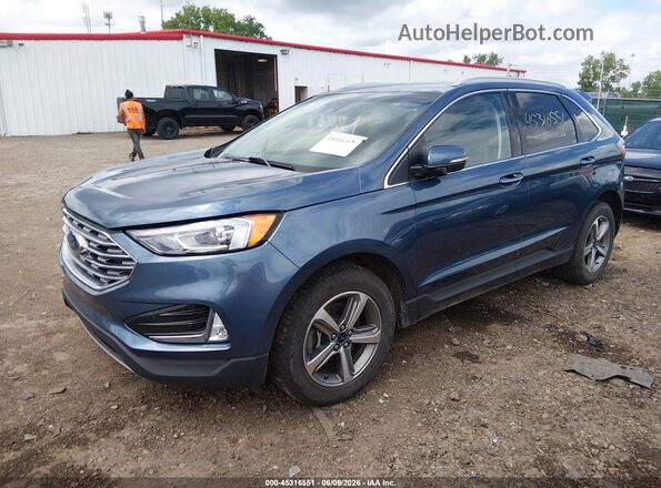 2FMPK4K9XKBC26040 2019 FORD EDGE Blue Front left