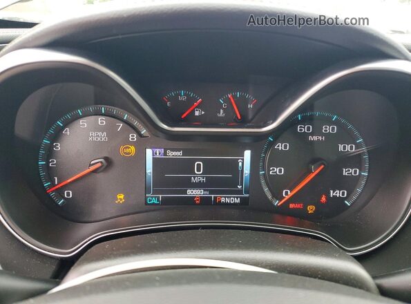 2G1105S37K9105726 2019 CHEVROLET IMPALA Black ხელსაწყოთა პანელის ხედი