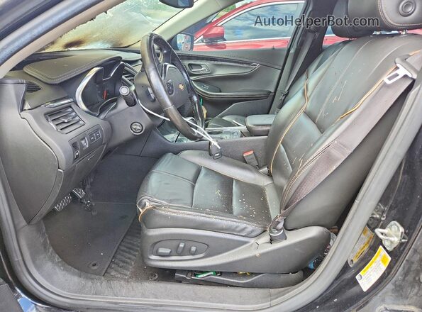 2G1125S37J9104567 2018 CHEVROLET IMPALA Black Вид салону спереду
