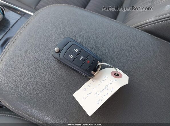2G11X5SA0K9146547 2019 CHEVROLET IMPALA Silver წინა პანელის ხედი