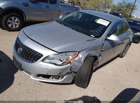 2G4GK5EX2G9177253 2016 BUICK REGAL Silver Առջևի ձախ երեք քառորդ տեսարան
