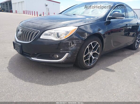 2G4GL5EX3H9144275 2017 BUICK REGAL Black Front view