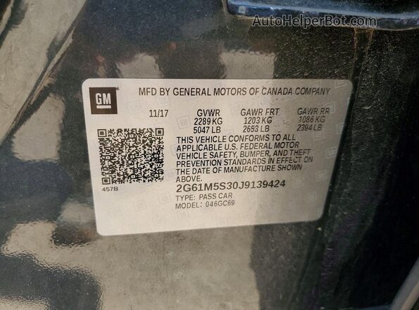 2G61M5S30J9139424 2018 CADILLAC XTS Black Շարժիչի բաժամունքի տեսք