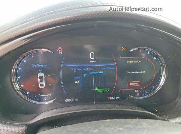 2G61R5S39G9146771 2016 CADILLAC XTS Silver Вид щитка приладів