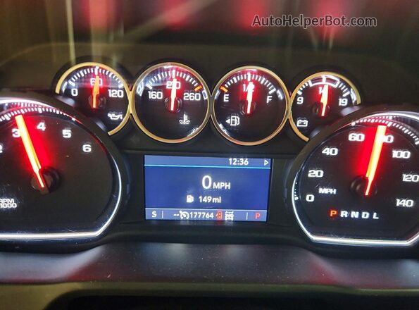 2GC1YNE70P1701488 2023 CHEVROLET SILVERADO White ხელსაწყოთა პანელის ხედი