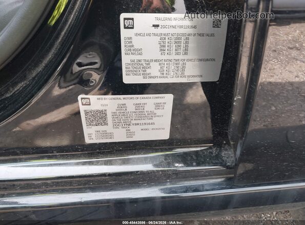 2GC1YNEY8R1191645 2024 CHEVROLET SILVERADO Black Widok komory silnika