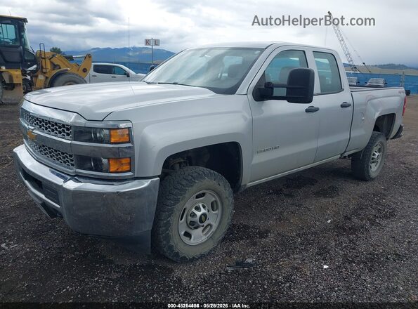 2GC2KREG1K1203600 2019 CHEVROLET SILVERADO Silver წინა მარცხენა ხედი სამი მეოთხედიდან