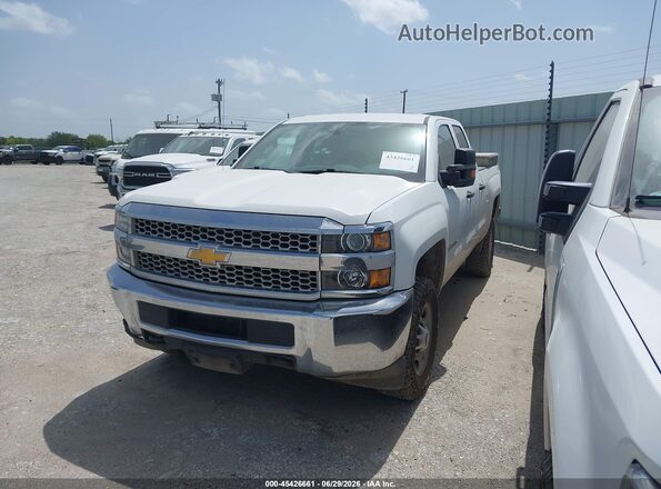 2GC2KREG2K1193580 2019 CHEVROLET SILVERADO White Առջևի ձախ երեք քառորդ տեսարան