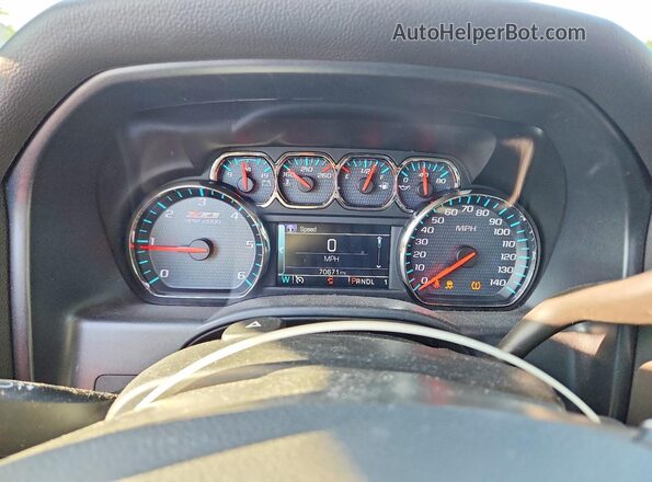 2GC2KSEGXK1126863 2019 CHEVROLET SILVERADO Silver ხელსაწყოთა პანელის ხედი