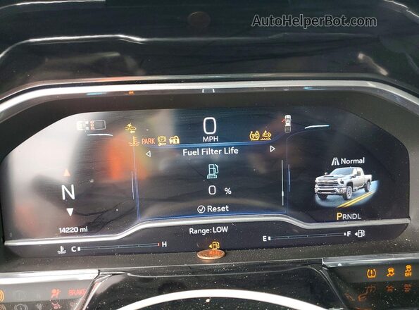 2GC4KNEY8S1184456 2025 CHEVROLET SILVERADO White ხელსაწყოთა პანელის ხედი