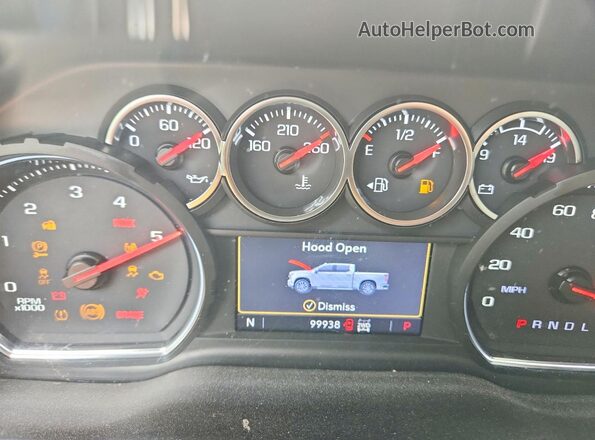 2GC4YPEYXN1214720 2022 CHEVROLET SILVERADO Blue Vista del cuadro de instrumentos