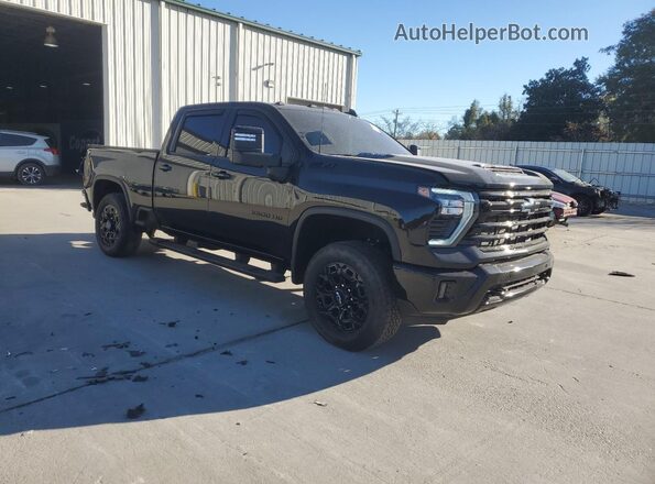 2GC4YPEYXR1221253 2024 CHEVROLET SILVERADO Черный Передняя правая четверть
