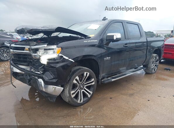2GCPACED8N1506339 2022 CHEVROLET SILVERADO Черный Передняя левая четверть