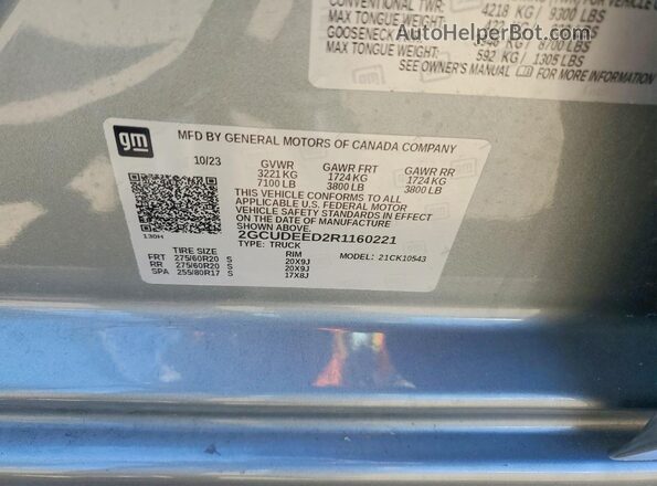 2GCUDEED2R1160221 2024 CHEVROLET SILVERADO Gray 