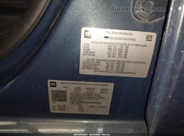 2GCUDGED1R1253582 2024 CHEVROLET SILVERADO Blue ძრავის განყოფილების ხედი