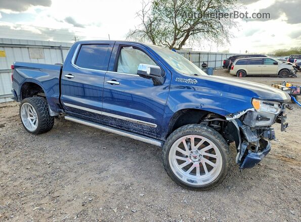 2GCUDJED8N1514455 2022 CHEVROLET SILVERADO Blue Передня права чверть