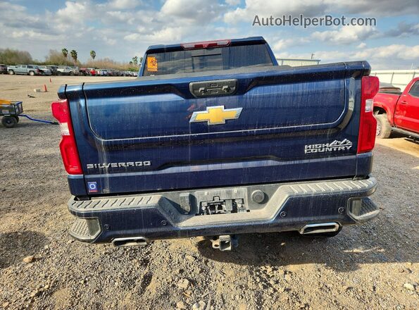 2GCUDJED8N1514455 2022 CHEVROLET SILVERADO Blue Вид ззаду