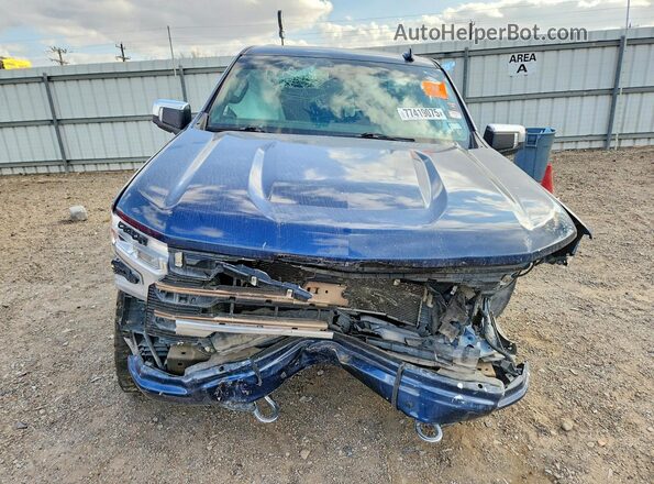 2GCUDJED8N1514455 2022 CHEVROLET SILVERADO Blue Вид спереду