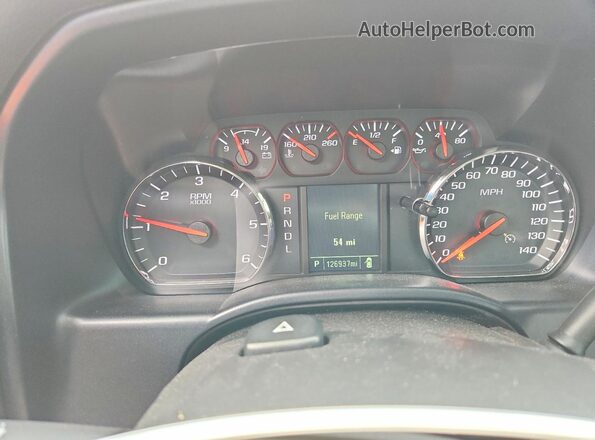 2GCVKMEC0K1183448 2019 CHEVROLET SILVERADO White Vista del cuadro de instrumentos